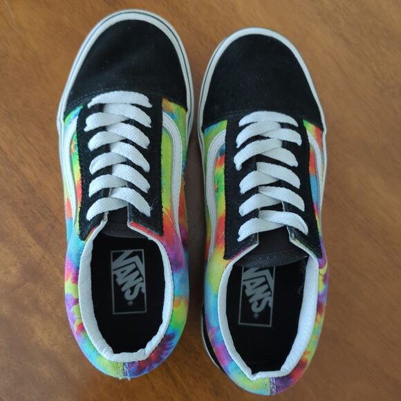 Vans Old Skool Kids 'Spiral Tie Dye' size 1.5 - Picture 5 of 6